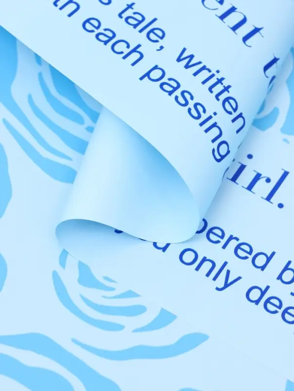 Пленка флористическая для цветов, &laquo;Цветы&raquo;, голубая, 57&times;57 см