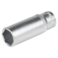 Головка торцевая 1/4"DR шестигранная 13мм, L=50мм пласт.подвес