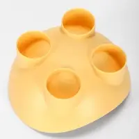 Миска для животных &laquo;БЕГЕМОТ&raquo;, 300 мл, покрытие софт-тач, пластик банановый