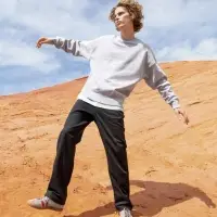 Свитшот унисекс Authentic, серый меланж, размер XS