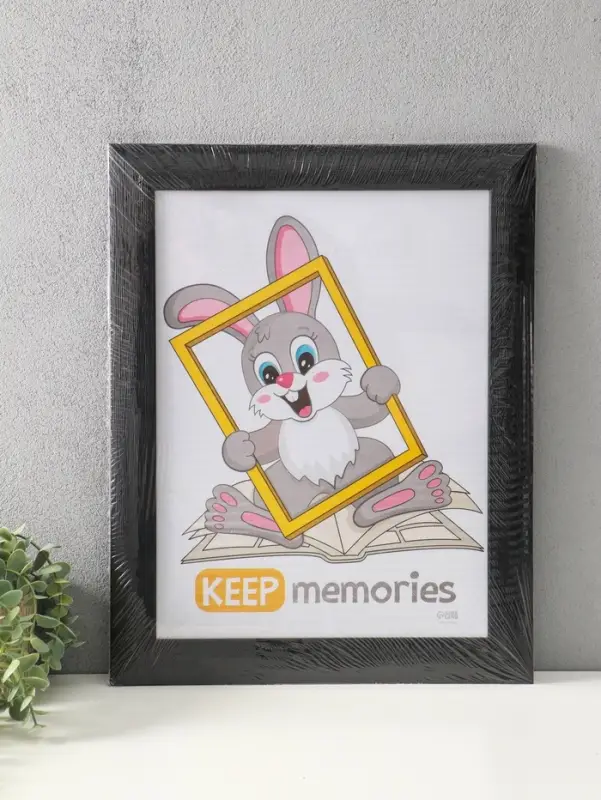 Фоторамка для фото 30х40 см "Luxe Elegance" пластик, чёрный, (пластик экран)