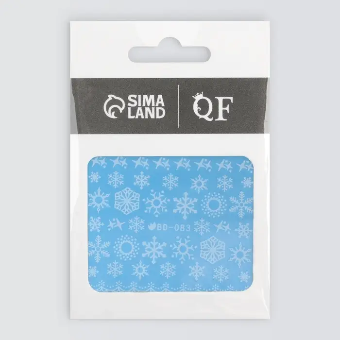 Слайдеры для ногтей «Снежинки», белые Слайдеры для ногтей «Снежинки», белые