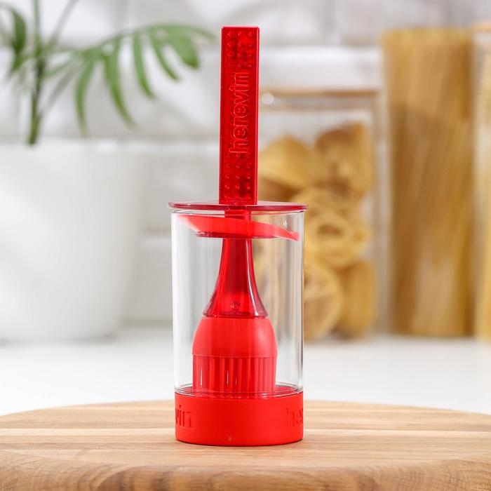 Кисть с ёмкостью «Турис», силикон, 20×7 см, цвет МИКС Кисть с ёмкостью «Турис», силикон, 20×7 см, цвет МИКС