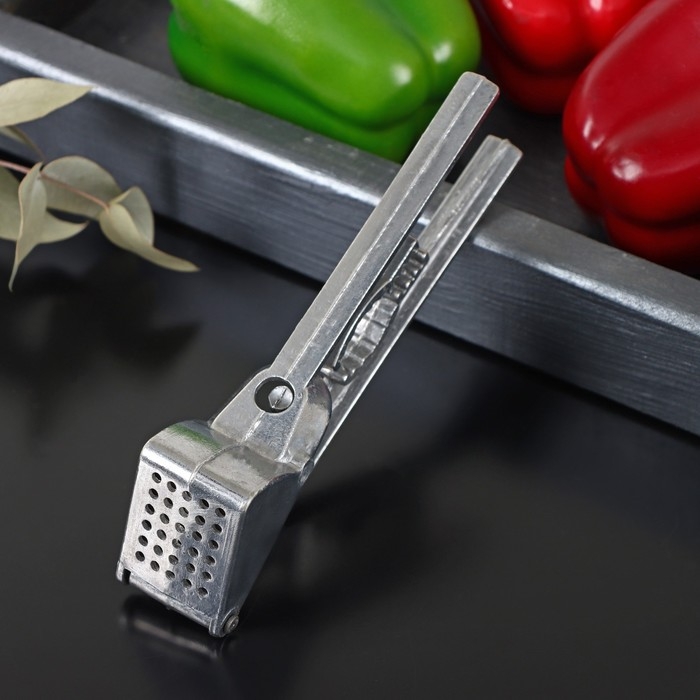 Пресс для чеснока Доляна, орехокол 2 в 1, алюминиевый Пресс для чеснока Доляна, орехокол 2 в 1, алюминиевый