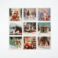 Набор магнитов новогодних «Винтаж» полимер 24 шт.