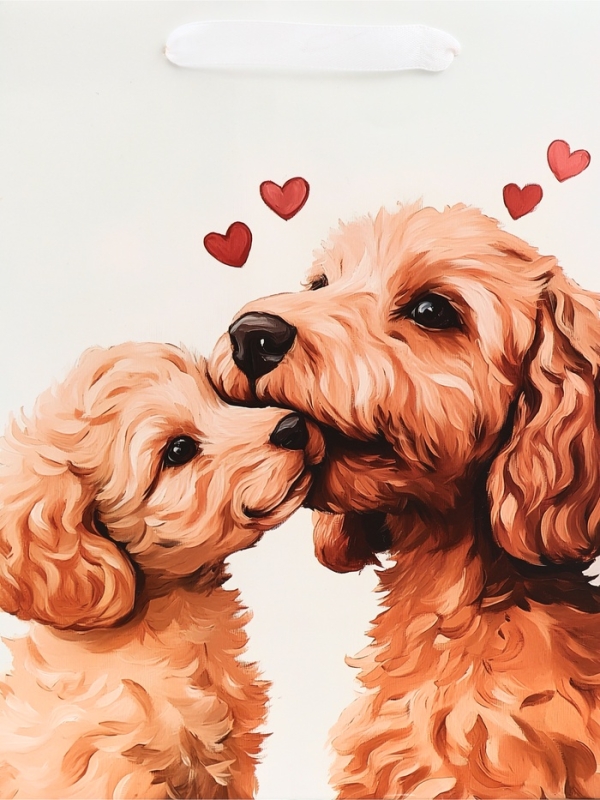 Пакет подарочный вертикальный "Щенята", 23 × 27 × 11.5 см