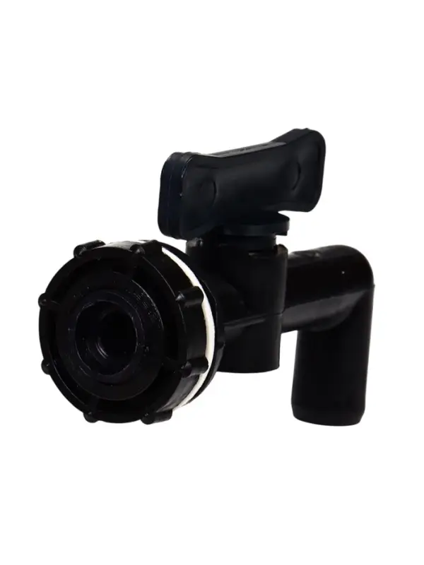 Кран для бака, бочки, канистры, d=20 мм, пластиковый, коричневый