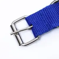 Ошейник двухслойный с вертлюгом, 58 х 3 см, полиэстер, синий