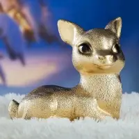 Копилка для денег &laquo;Олененок&raquo;, гипс, под золото, 17&times;10&times;18 см