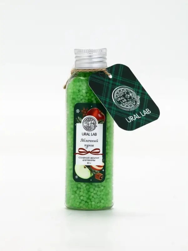 URAL LAB Жемчуг для ванны во флаконе, 85 г, аромат яблочный пунш, URAL LAB URAL LAB Жемчуг для ванны во флаконе, 85 г, аромат яблочный пунш, URAL LAB