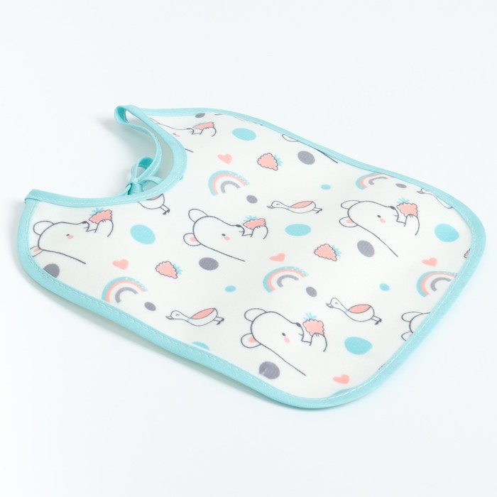 Набор детских слюнявчиков Крошка Я, 3 шт. + подарок, 20х17 см., цвет бирюзовый, розовый, серый Набор детских слюнявчиков Крошка Я, 3 шт. + подарок, 20х17 см., цвет бирюзовый, розовый, серый