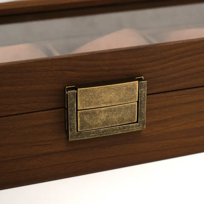 Шкатулка дерево под часы 4 деления   Шкатулка дерево под часы 4 деления  "Стиль" коричневая 12х31х7,5 см