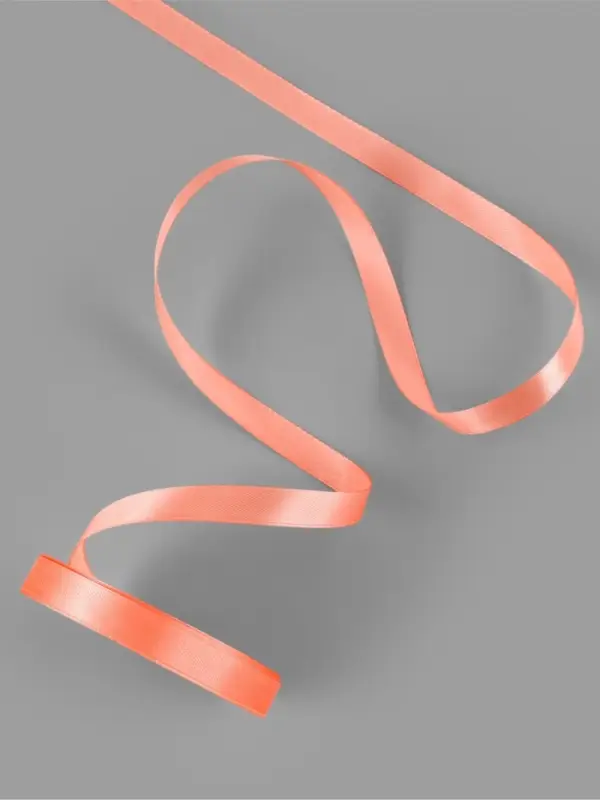 Лента атласная, 12 мм, 23±1 м, оранжевая №22 Лента атласная, 12 мм, 23±1 м, оранжевая №22