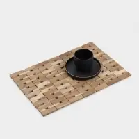 Коврик из тикового дерева, 40&times;30&times;0.7 см