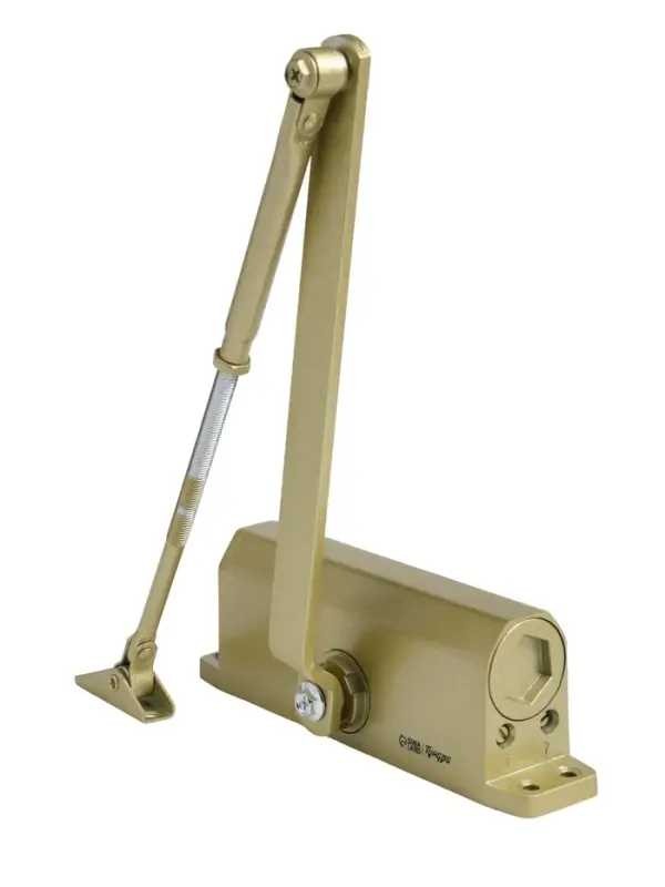 Доводчик дверной ТУНДРА d=80GP, до 80 кг, цвет золото