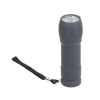 Фонарь ручной тм ЕРМАК, мини, прорезиненное покрытие, 9 LED, 1 режим, 3хААА