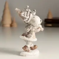 Фигурка полистоун &laquo;Радостный лось с ёлочкой&raquo;, 7&times;5.5&times;11 см