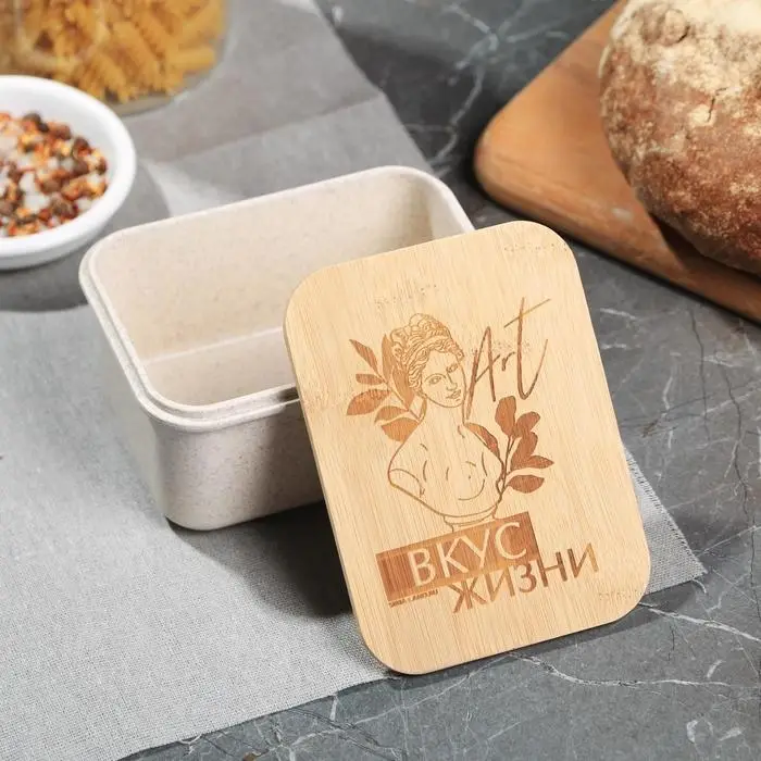 Контейнер с бамбуковой крышкой «Вкус жизни», 400 мл Контейнер с бамбуковой крышкой «Вкус жизни», 400 мл