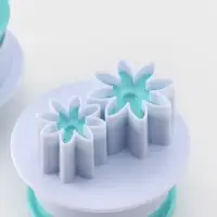 Плунжеры кондитерские Доляна &laquo;Цветы&raquo;, набор 2 шт., пластик, белые