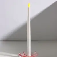 Подсвечник на 1 свечу &laquo;Цветок-шестилистник&raquo;, стекло, розовый, d=3.5 см, 9.8&times;9.8&times;3 см