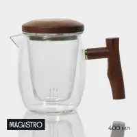 Заварочный чайник Magistro &laquo;Лофт&raquo; 400 мл, 15&times;9&times;11.5 см, стеклянное сито, стекло