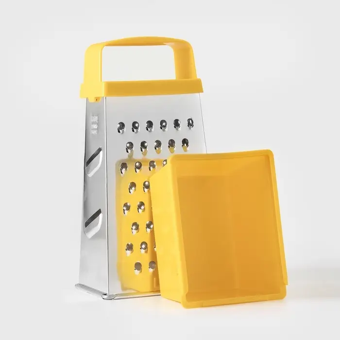 Тёрка с контейнером КВАРЦ &laquo;Универсал&raquo;, 4 грани, 450 мл, 27&times;12 см, металл, МИКС