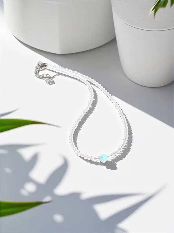 Чокер из бисера &laquo;Хрусталь&raquo;, цветной в серебре, 36 см + 5 см доп, цепочка