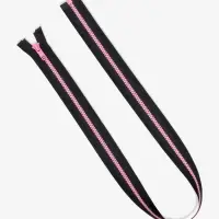 Молния &laquo;Трактор&raquo;, №5, разъёмная, замок автомат, 80 см, чёрная, розовая