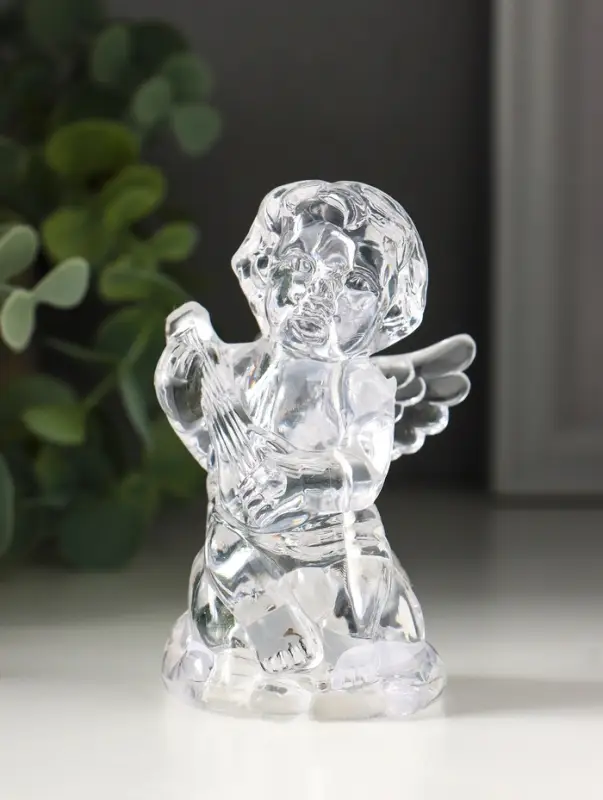 Фигура светодиодная &laquo;Ангел с арфой&raquo;, 9&times;4.5 см, от батареек 3хAG10, RGB