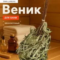 Веник для бани, эвкалиптовый, в пакете, &laquo;Добропаровъ&raquo;