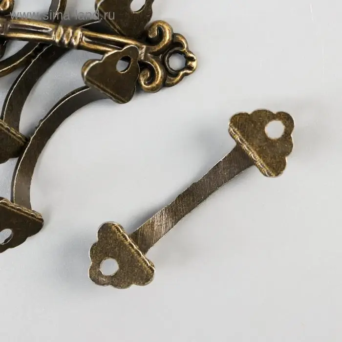 Ручка для шкатулки металл Ручка для шкатулки металл "Антик" бронза 4,6х1,3 см