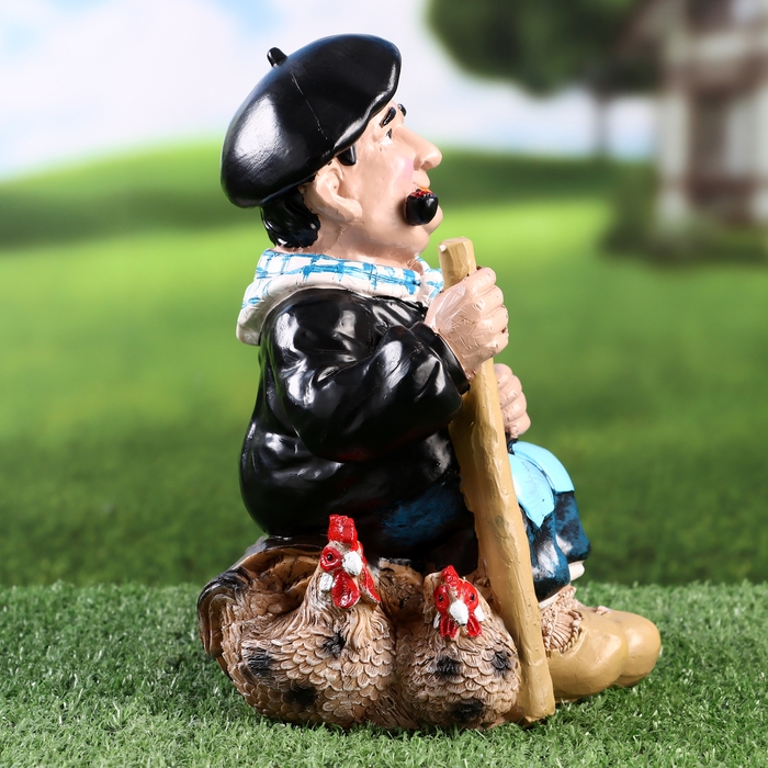 Садовая фигура  Садовая фигура "Пастух" 15х14х24см ///