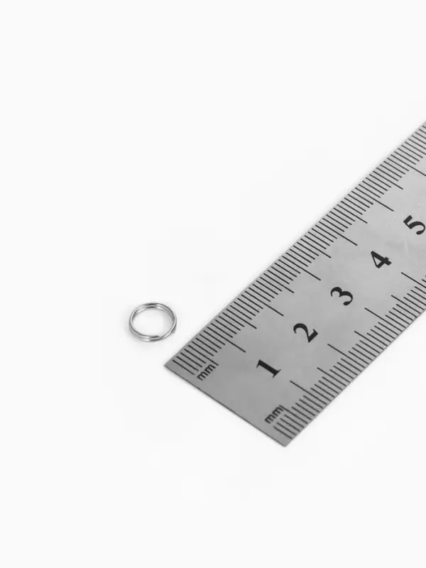 Кольцо соединительное двойное, неразъёмное &laquo;СМ-1028&raquo;, d=0.8 см, набор 50 г, &plusmn; 310 шт. цвет серебро