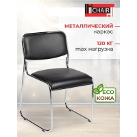 Стул BN_TQ_Стул Echair-802 VP к/з черный,без подл., хром