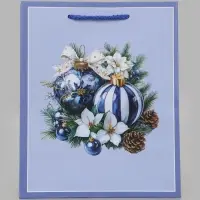 Пакет подарочный &laquo;Новогодние игрушки&raquo;, 18&times;10&times;22.3 см