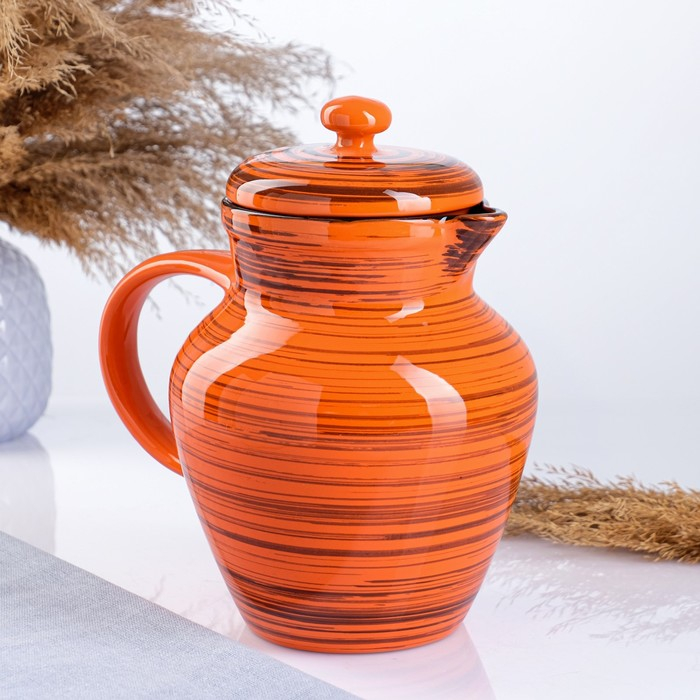 Кувшин Кувшин "Борисовский" 1,7л / 22х15см, оранжевая полоска