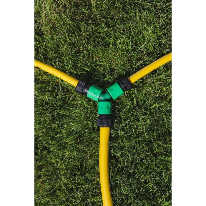 Тройник, быстросъёмное соединение, пластик, Greengo Тройник, быстросъёмное соединение, пластик, Greengo