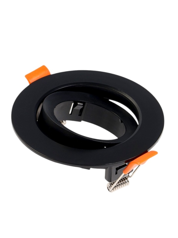 Светильник встраиваемый, поворотный, под лампу MR16, круг, пластик, черный Светильник встраиваемый, поворотный, под лампу MR16, круг, пластик, черный