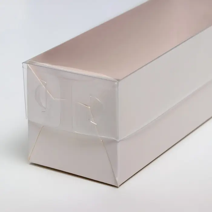 Коробка для макарун, с ложементом, белая 16.5×5.5×5.5 см