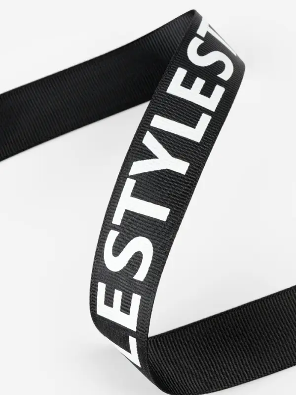 Лента репсовая &laquo;Style&raquo;, 25 мм, 23&plusmn;1 м, белая, чёрная