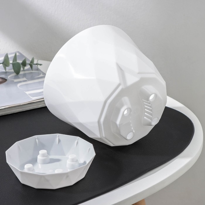 Горшок для цветов с поддоном Laurel, 1,3 л, d=14,5 см, h=12,5 см, пластиковый, белый Горшок для цветов с поддоном Laurel, 1,3 л, d=14,5 см, h=12,5 см, пластиковый, белый