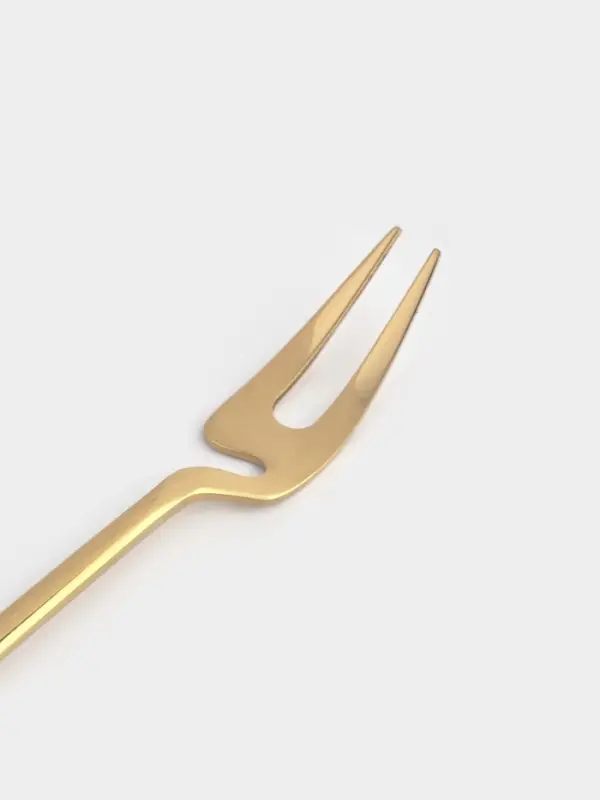 Вилка десертная из нержавеющей стали Magistro Wave, длина 14.7 см, цвет золотой