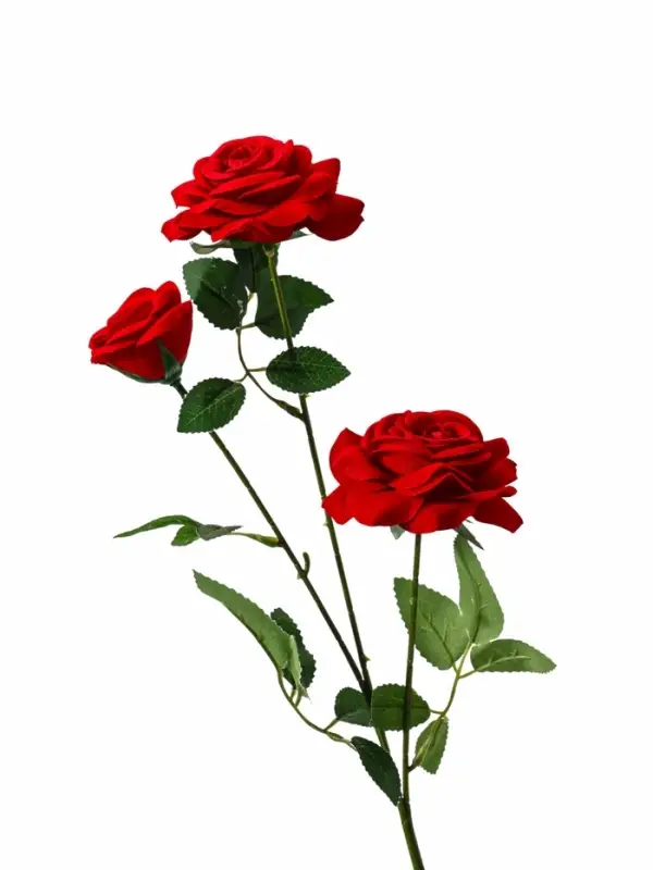 Цветы искусственные &laquo;Роза триада&raquo;, 7&times;62 см, красные