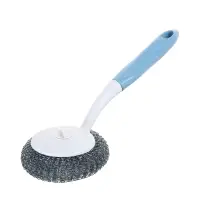 Губка для мытья посуды с ручкой тм VETTA, 25,5x9,5x6,5см, металл, пластик, 2 цвета