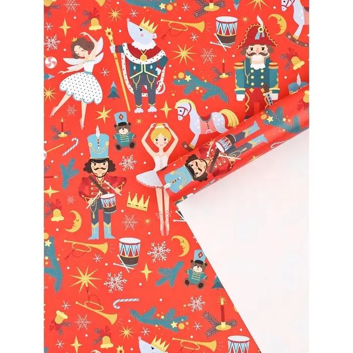 Набор упаковочной бумаги &laquo;Щелкунчик&raquo;,10 листов, 70 &times; 100 см