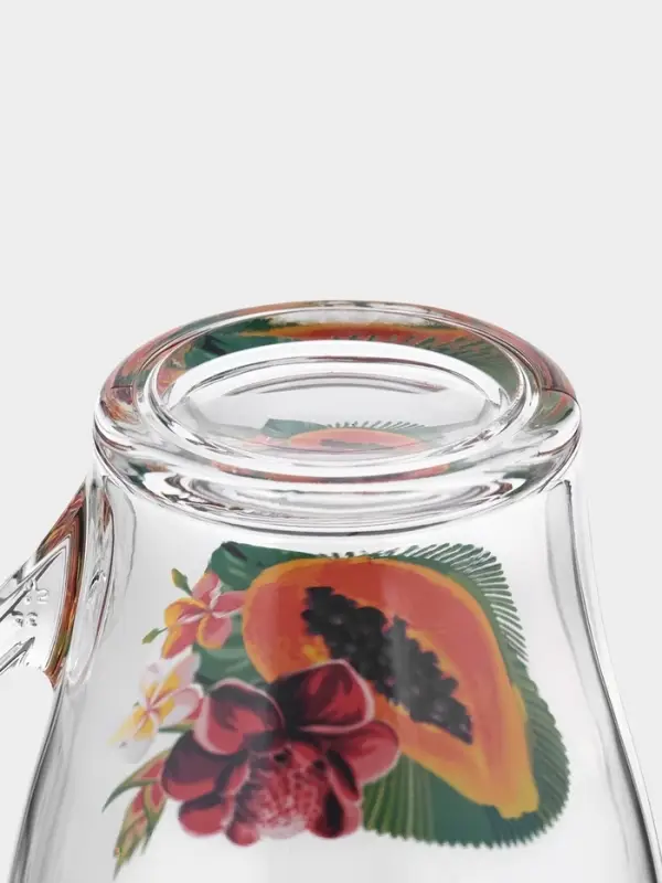 Кружка &laquo;Тропические фрукты&raquo;, 250 мл, стекло, прозрачная, рисунок МИКС