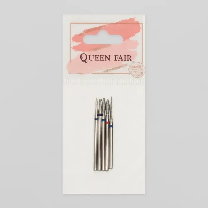 Фрезы для маникюра, алмазные, 5 шт., разная форма