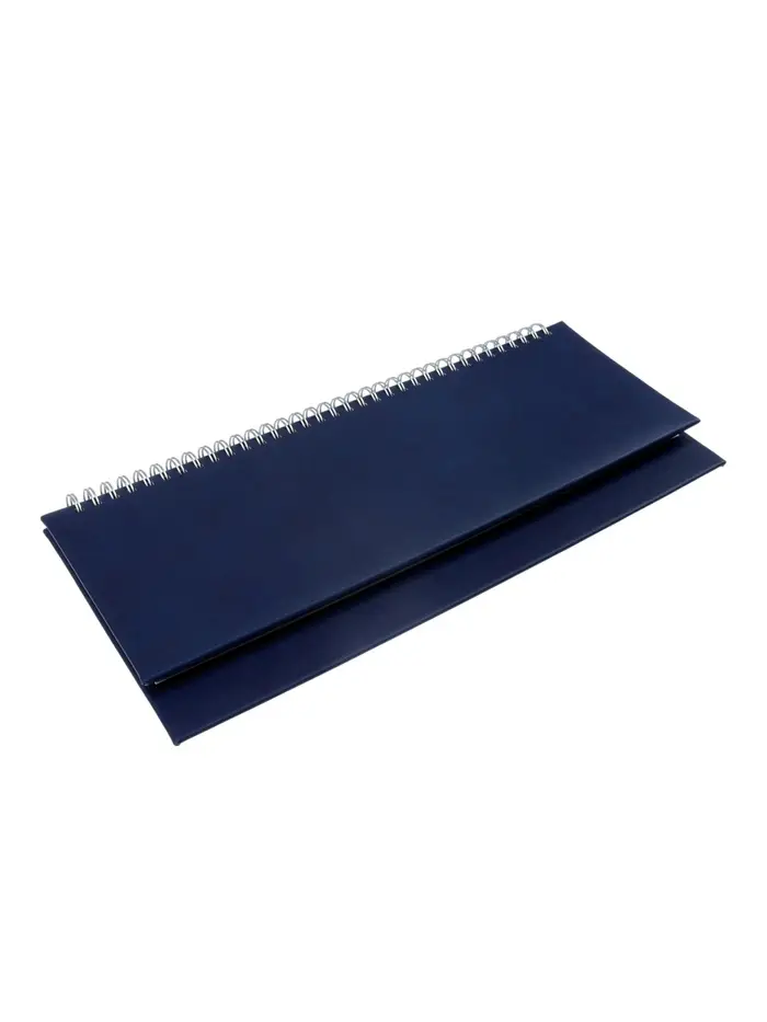 Планинг недатированный 100 х 300 мм, 56 листов, на гребне, обложка из искусственной кожи, синий Планинг недатированный 100 х 300 мм, 56 листов, на гребне, обложка из искусственной кожи, синий