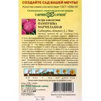 Семена цветов Астра Пампушка мармеладная, помпонная, розовая, О, ц/п, 0,3 г