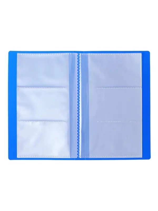 Визитница на 60 карт, 3 карты на 1 листе, обложка пластик, МИКС